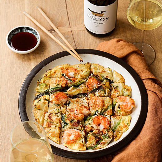 Shrimp and Zucchini Korean Pancake