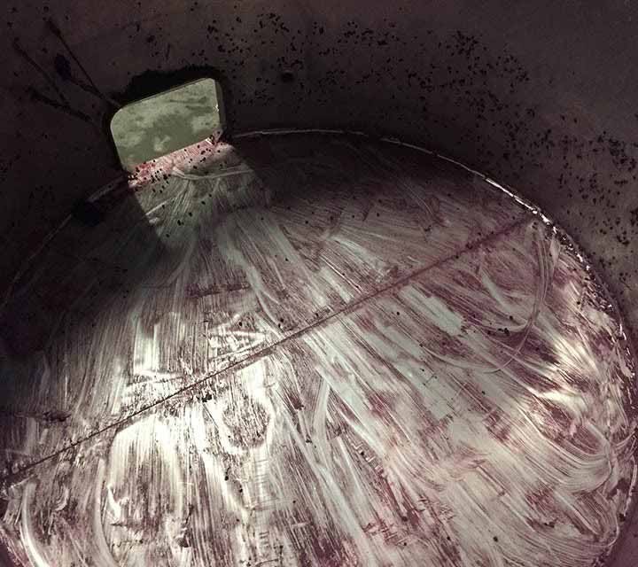 Empty fermentation tank