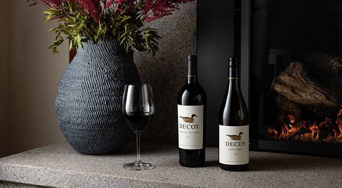 Decoy wines by the fire