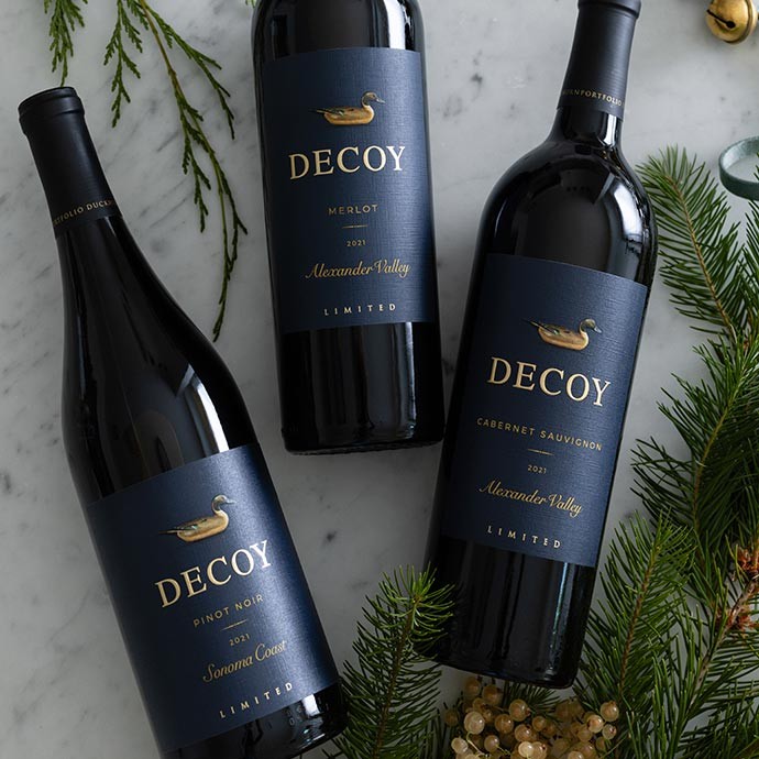 Decoy Limited wine on a counter